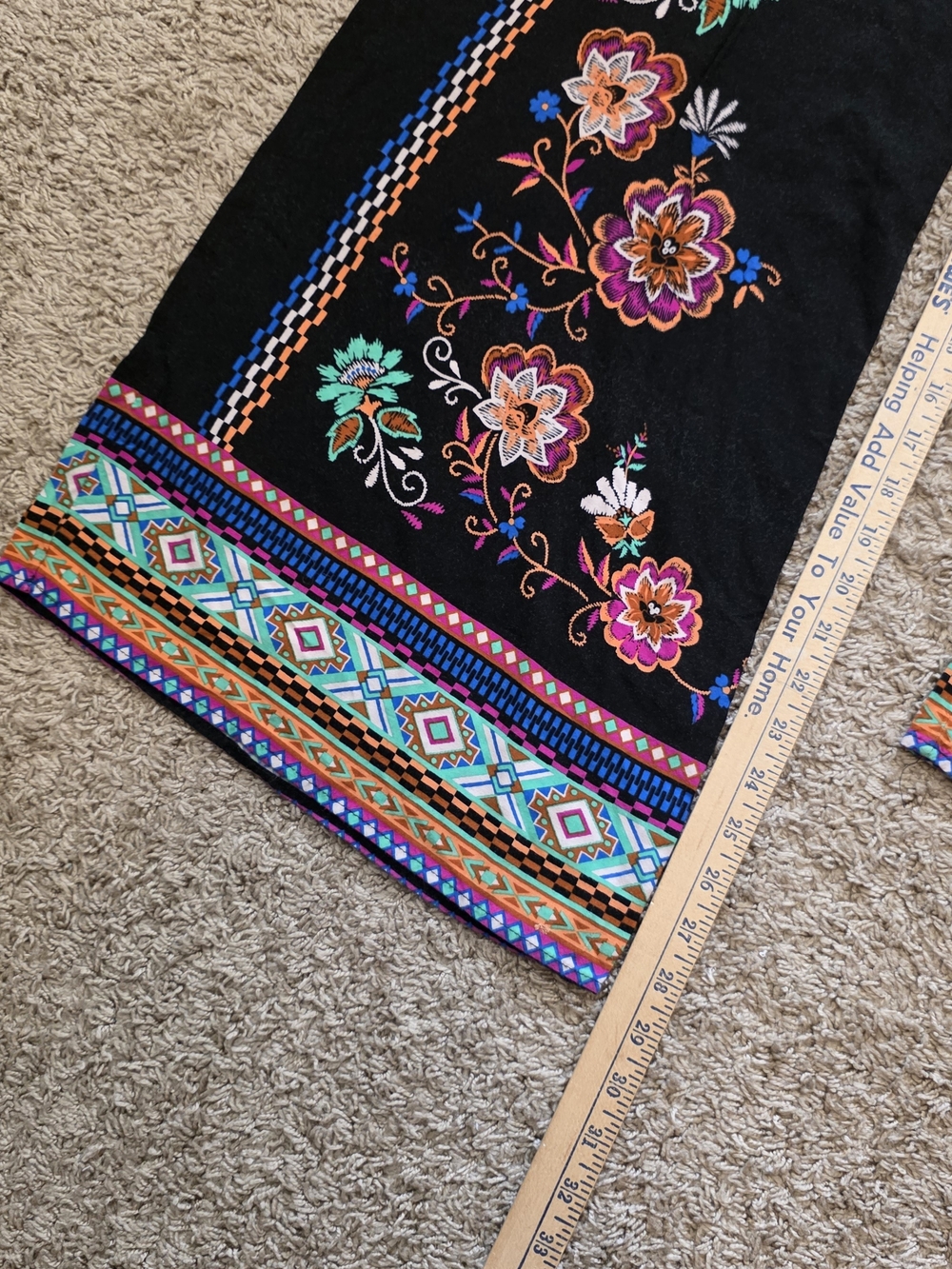 Flying Tomato Boho Floral Wide Leg Palazzo Pants | Black Festival Print | Small - Picture 4 of 8